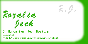 rozalia jech business card