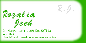 rozalia jech business card